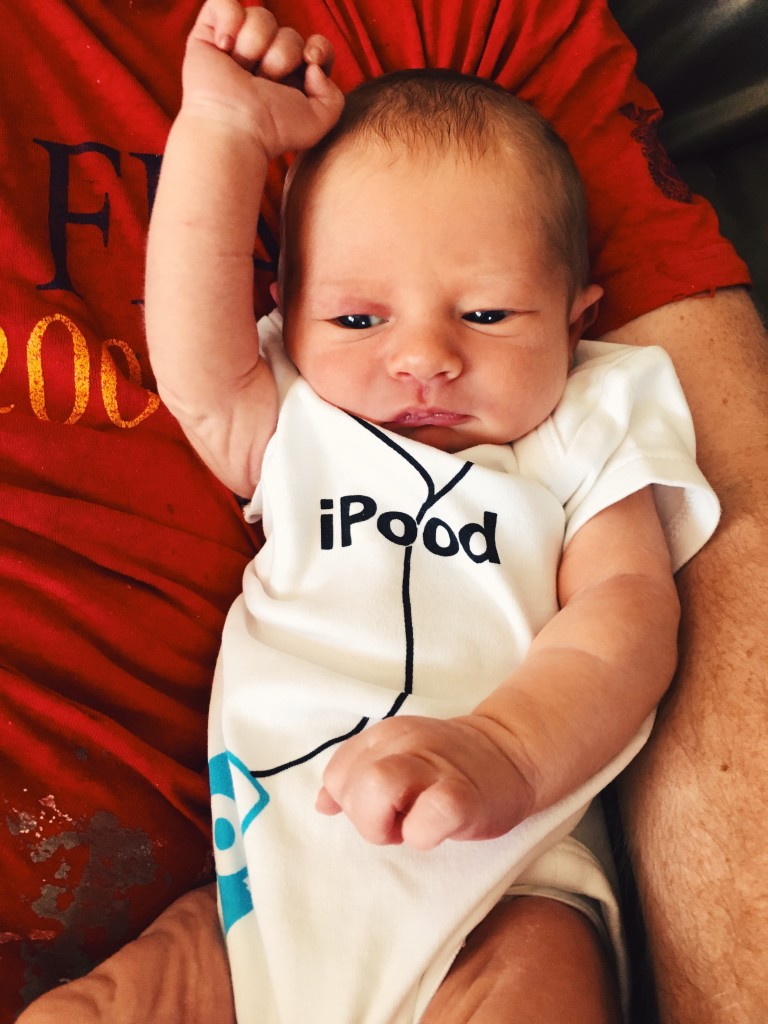 Charlie in iPood onesie