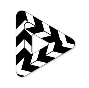 Black and white striped triangle icon